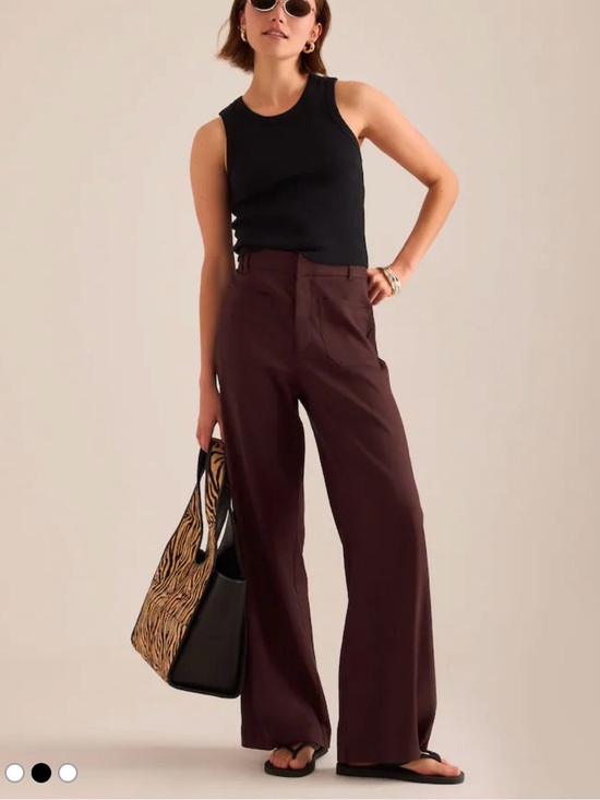 Maeve Pants - Maeve Wide Leg Pants in Deep Brown